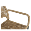 Πολυθρόνα Κήπου TINKISSO Μαύρο/Φυσικό Αλουμίνιο/Rattan 57x63x82cm