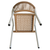 Πολυθρόνα Κήπου KINOSSA Λευκό/Φυσικό RATTAN Αλουμίνιο/Rattan 54x59x76cm