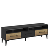 Έπιπλο Τηλεόρασης SYBILLA Φυσικό/Μαύρο Μοριοσανίδα/Μελαμίνη 150x35x53cm