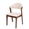 Καρέκλα Τραπεζαρίας ISMENE Μπεζ/Καρυδί Ξύλο/Ύφασμα 52.5x56x83cm