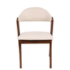 Καρέκλα Τραπεζαρίας ISMENE Μπεζ/Καρυδί Ξύλο/Ύφασμα 52.5x56x83cm