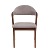 Καρέκλα Τραπεζαρίας ISMENE Γκρι/Καρυδί Ξύλο/Ύφασμα 52.5x56x83cm