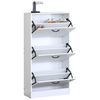 Παπουτσοθήκη BRANTLEY Λευκό Μοριοσανίδα 60x24x116cm