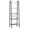 Ραφιέρα TARNOX Με 5 Ράφια Δρυς/Μαύρο MDF/Μέταλλο 56x37.8x172.2cm