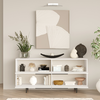 Κονσόλα CARTMEL Λευκό Μοριοσανίδα/Μέταλλο 44.5x160x74.3cm