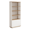 Βιβλιοθήκη BELMONT Πεύκο/Λευκό Μοριοσανίδα 75.5x26.8x168.3cm