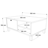 MIDGARD Living Room Coffee Table White/Natural 90x60x38.6 cm