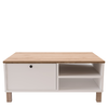 MIDGARD Living Room Coffee Table White/Natural 90x60x38.6 cm