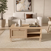 MUSPEL Natural Chipboard/Rattan Coffee Table 90x60x38.6 cm