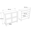 AESIR console table natural particle board/rattan 90x35x85.2 cm