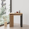 PERCIVAL Side Tables Set of 2 Natural/Black Chipboard/Metal 51x29.5x52.8cm / 44.5x24.5x47.8cm