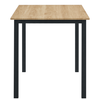 Τραπέζι Τραπεζαρίας VERDELL Sonoma/Μαύρο Μέταλλο/Μοριοσανίδα 110x70x76cm