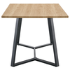 Τραπέζι Τραπεζαρίας DUNSMERE Sonoma/Μαύρο Μέταλλο/Μοριοσανίδα 160x90x75cm