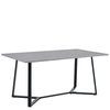 Τραπέζι Τραπεζαρίας DUNSMERE Γκρι Μάρμαρο/Μαύρο Μέταλλο/Μοριοσανίδα 160x90x75cm
