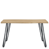 Τραπέζι Τραπεζαρίας BRANWELL Sonoma/Μαύρο Μέταλλο/Μοριοσανίδα 120x60x77.5cm