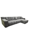 Καναπές Γωνιακός ORVELLA Γκρι Ύφασμα 363x194x80cm