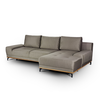NATURA ΚΑΝΑΠΕΣ ΚΡΕΒΑΤΙ ΓΩΝΙΑ ΔΕΞΙΑ TAUPE 283x164x90