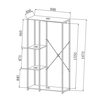 MODE ΝΤΟΥΛΑΠΑ SONOMA ΜΑΥΡΟ 90x40x167