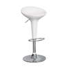 DISCO Σκαμπό BAR, Βάση Χρώμιο, ABS Άσπρο,Ρυθμιζόμενο Ύψος Περιστρεφόμενο
