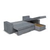 Καναπές Γωνιακός Αναστρέψιμος CAHABON Γκρι 280x210x79cm