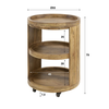 Wave Round Mango Wood Bar Stool 55x79 cm