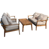Ξύλινο Καθιστικό Σέτ Acacia Wood Με Σχοινί PR1624 ,Σέτ 3 Τεμαχίων