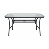 Γκρί Μεταλλικό Παραλ/μο Τραπέζι Με Τζάμι 150 x 90 x 70(h)cm