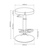 LOLLI ΣΚΑΜΠΟ BAR ΛΑΔΙ 38.5x38.5x59.5cm