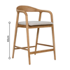 TUTTO ΣΚΑΜΠΟ BAR OAK BEIGE 62x56x93cm