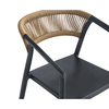 CONCORD ΚΑΡΕΚΛΑ ΜΑΥΡΟ LATTE 55.5x56.5x75cm
