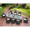 VEGAS RATTAN DARK GREY 100X260/300Χ75εκ. ΕΠΕΚΤ.ΤΡΑΠΕΖΙ