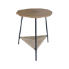 TREE SIDE TABLE ΦΥΣΙΚΟ ΜΑΥΡΟ 46x46x52