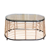 LOOM COFFEE TABLE ΦΥΣΙΚΟ ΜΑΥΡΟ 95x55x45
