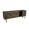 PARKE TV STAND ΜΑΥΡΟ ΦΥΣΙΚΟ ΜΕ PATTERN 160x43x60