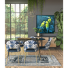 VIENNA ΜΠΟΥΦΕΣ ΜΑΥΡΟ ΜΕ RATTAN 120x39x75.5