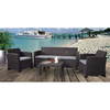 SAVANNA Set Σαλόνι Κήπου Βεράντας K/D, PP-UV Καφέ Μαξιλάρια Grey-White