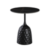 VOLCANO SIDE TABLE ΜΑΥΡΟ ΜΕ ΟΨΗ ΜΑΡΜΑΡΟΥ ΜΑΥΡΟ 50x50x61
