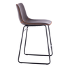 NUEVO ΣΚΑΜΠΟ BAR ΚΑΦΕ ANTIQUE WASHED ΜΑΥΡΟ 46x57.5x89