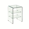 GLASSER Κομοδίνο Clear  2 Ράφια - Γυαλί 10mm / 5mm
