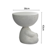 BEAR SIDE TABLE TERRAZZO 38x38x43