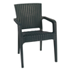 LORA Πολυθρόνα Κήπου Στοιβαζόμενη, PP (Rattan Look) Απόχρωση Ανθρακί