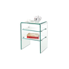 GLASSER Κομοδίνο Clear  2 Ράφια - Γυαλί 10mm / 6mm