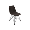 PANTON Καρέκλα Μέταλλο Βαφή Μαύρη, PU Vintage Black