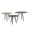 LEAF 60 SIDE TABLE NICKEL ΜΑΥΡΟ 60x60x41