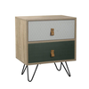 TREND MINT ΚΟΜΟΔΙΝΟ 2ΣΥΡΤΑΡΙΑ SONOMA ΠΡΑΣΙΝΟ ΜΕ PATTERN 45x29x52.5