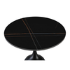 VOLCANO SIDE TABLE ΜΑΥΡΟ ΜΕ ΟΨΗ ΜΑΡΜΑΡΟΥ ΜΑΥΡΟ 50x50x61