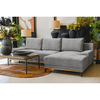 NATURA ΚΑΝΑΠΕΣ ΚΡΕΒΑΤΙ ΓΩΝΙΑ ΔΕΞΙΑ TAUPE 283x164x90
