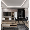 STOCKHOLM COFFEE TABLE SONOMA DECAPE ΛΕΥΚΟ ΜΕ ΟΨΗ ΜΑΡΜΑΡΟΥ ΜΑΥΡΟ 120x59x40