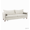 COMMODO ΚΑΝΑΠΕΣ ΚΡΕΒΑΤΙ 3ΘΕΣΙΟΣ OFF WHITE NEVE 02 ΚΑΦΕ NEVE 16 230x81x88cm