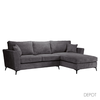 Boel καναπές γωνία δεξιά γκρι LINCOLN D 90 280x170x92cm